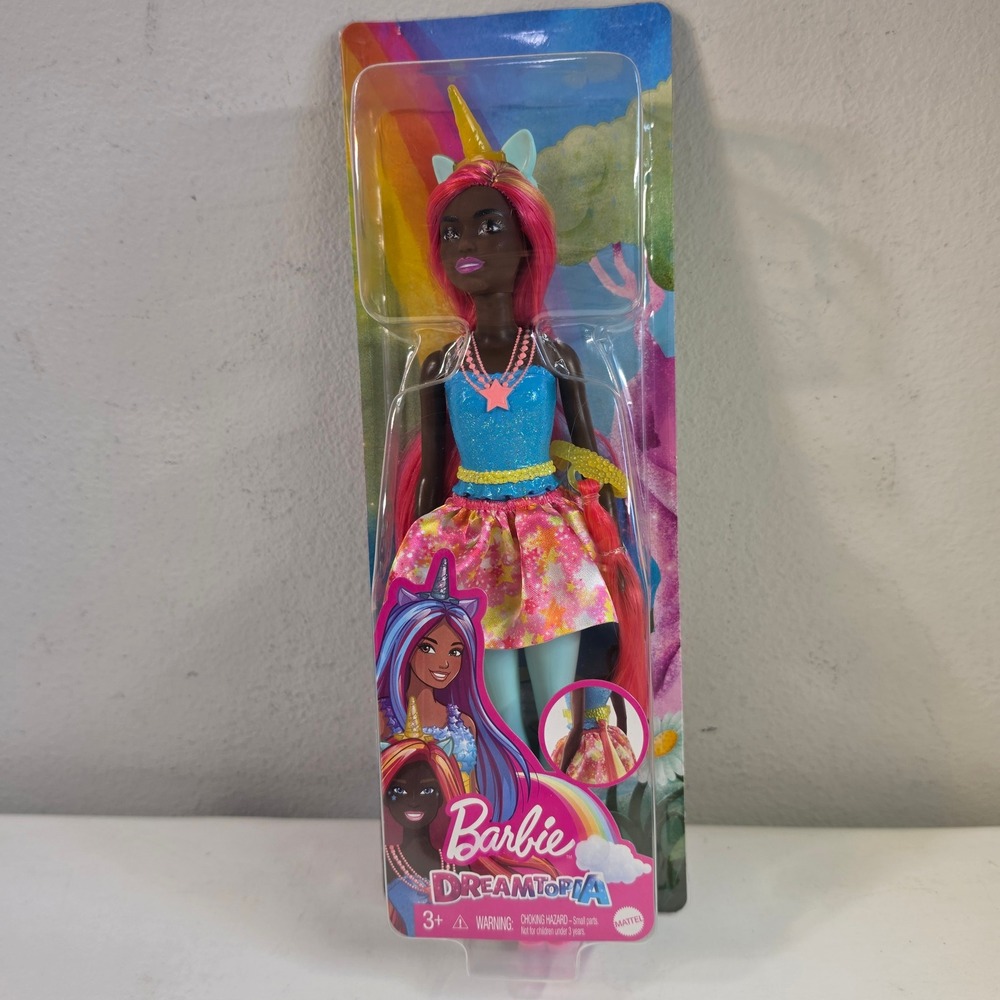 Barbie Girls Dreamtopia Unicorn Doll Pink Hair Blue‎ Bodice HGR19 12 inch